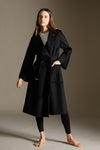Extremely soft and warm long coat in black