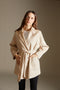 Wool and cashmere mid length coat