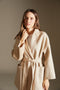Wool and cashmere mid length coat