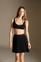 Bra and Skirt knitted set in black