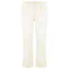 SATIN LOW RISE TROUSERS WHITE